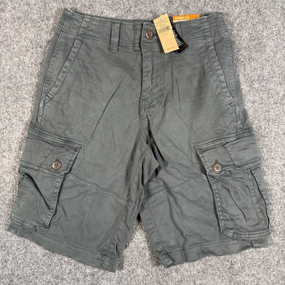✨ American Eagle Mens Cargo Shorts Size 26 Gray Extreme Flex Classic Knee NWT